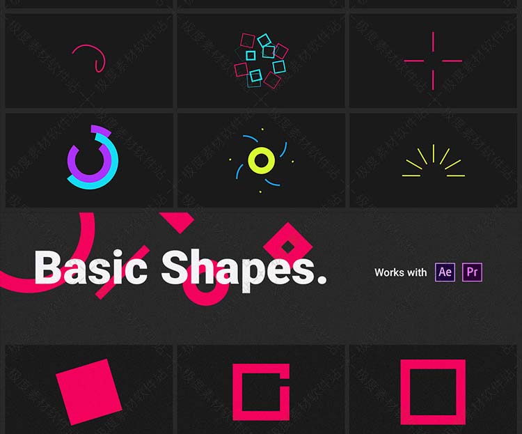 AE Pr预设模板 转场排版图表文字标题呼出说明商品展示动画素材库升级版 V1.3.1