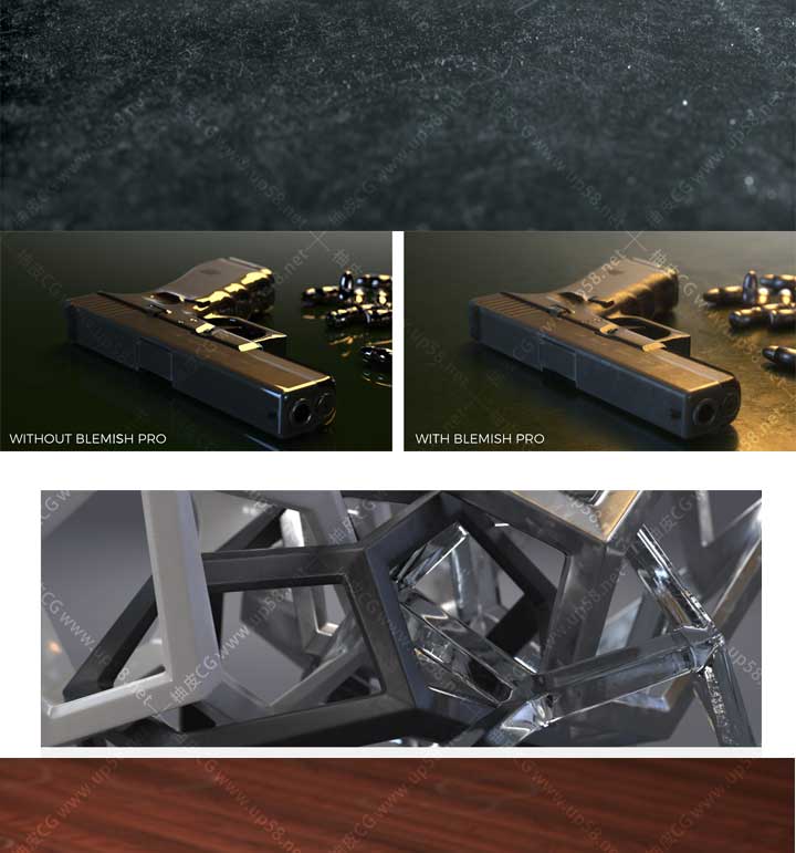 C4D Redshift Octane VRay逼真划痕污迹指纹污垢8K高清贴图素材库