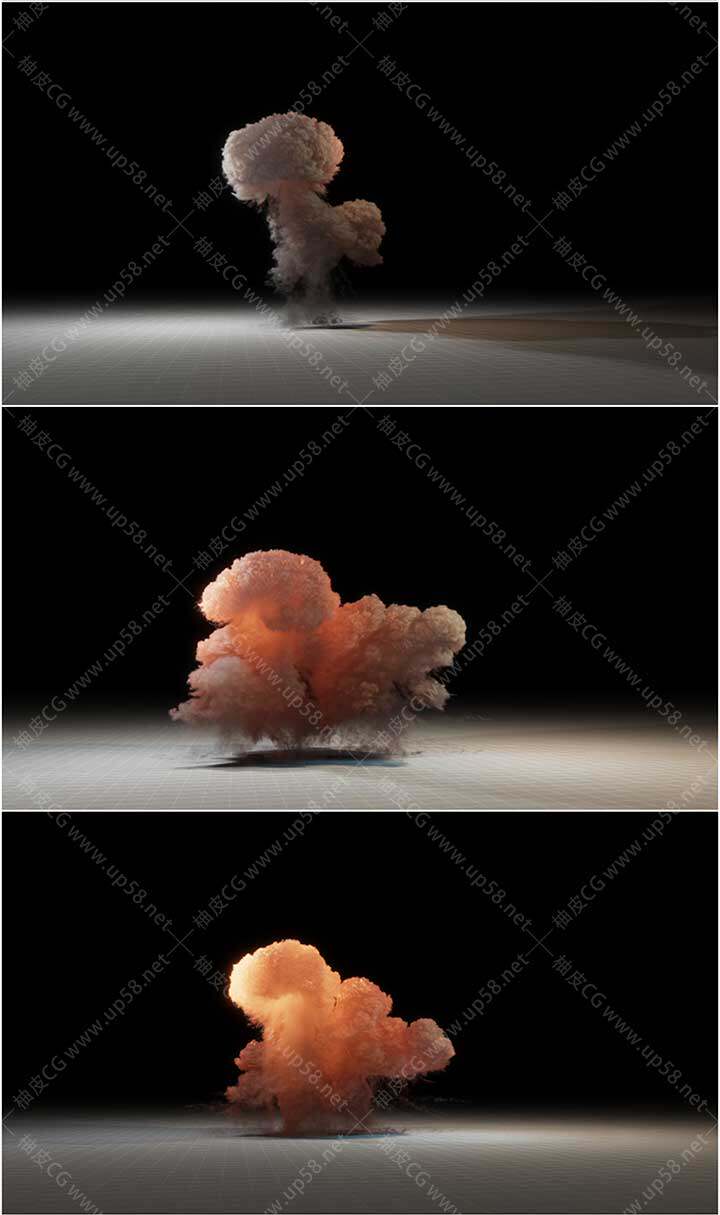 Unreal Engine影视级VFX游戏开发高质量长时爆炸VDB特效包