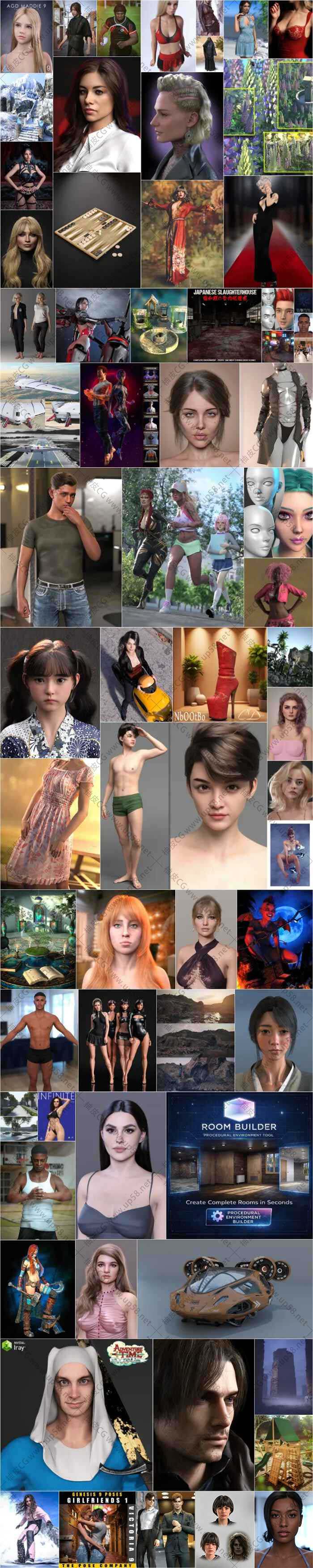 Daz studio 3D角色模型素材合集2026年度4月第二波