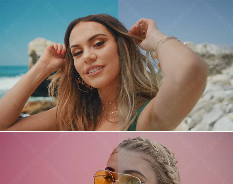 12组AE Pr FCPX 达芬奇 PS青黄色调质感LUTS视频调色预设