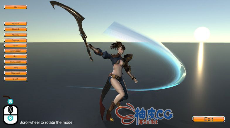 12组性感美女模型Unity动画Asset Store Scythe girl