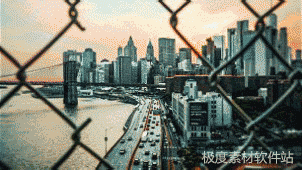 AE模板 像机移动画面切割信号干扰笔刷水墨炫光视频转场特效+音效