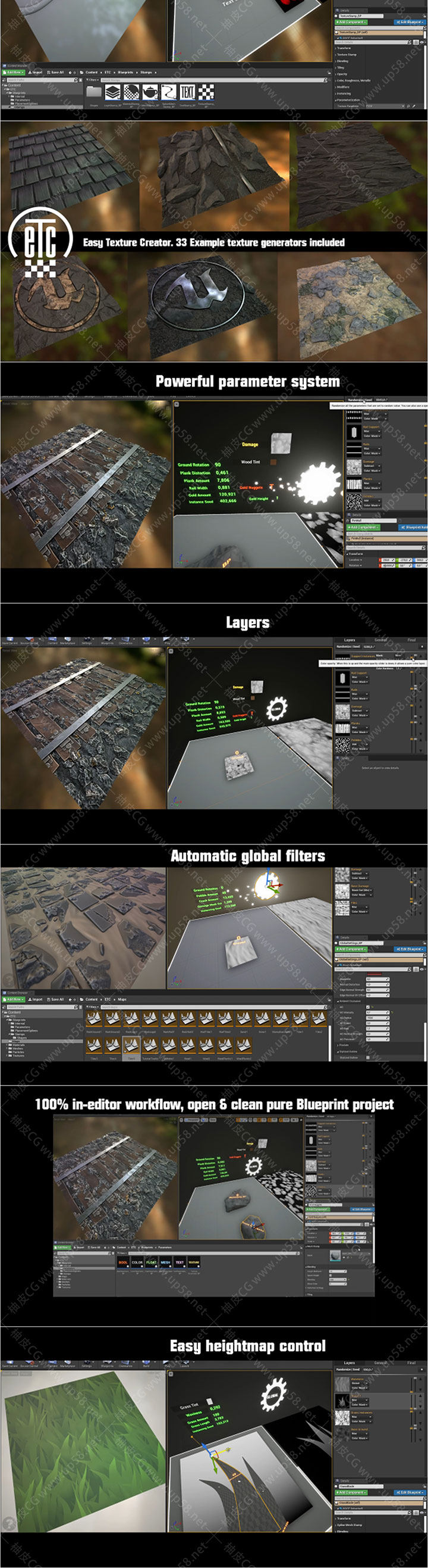 Unreal Engine印章式程序化纹理创作工具Easy Texture Creator 5.7+视频教程