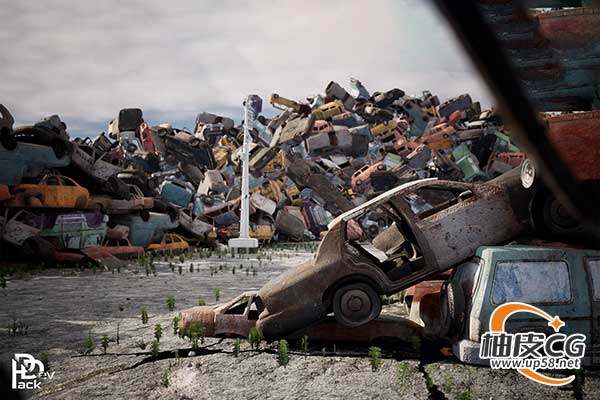 Unreal Engine废料废旧汽车回收站环境素材Junkyard Environment - 14 Assets