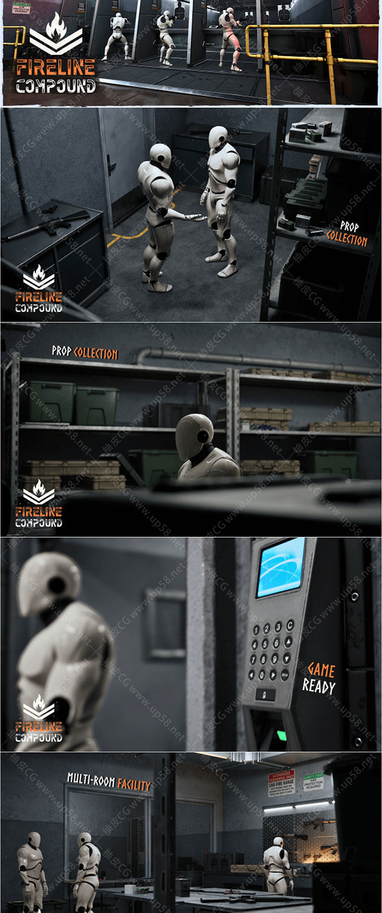 Unreal Engine游戏开发模块化动态靶机射击训练场Modular Shooting Range