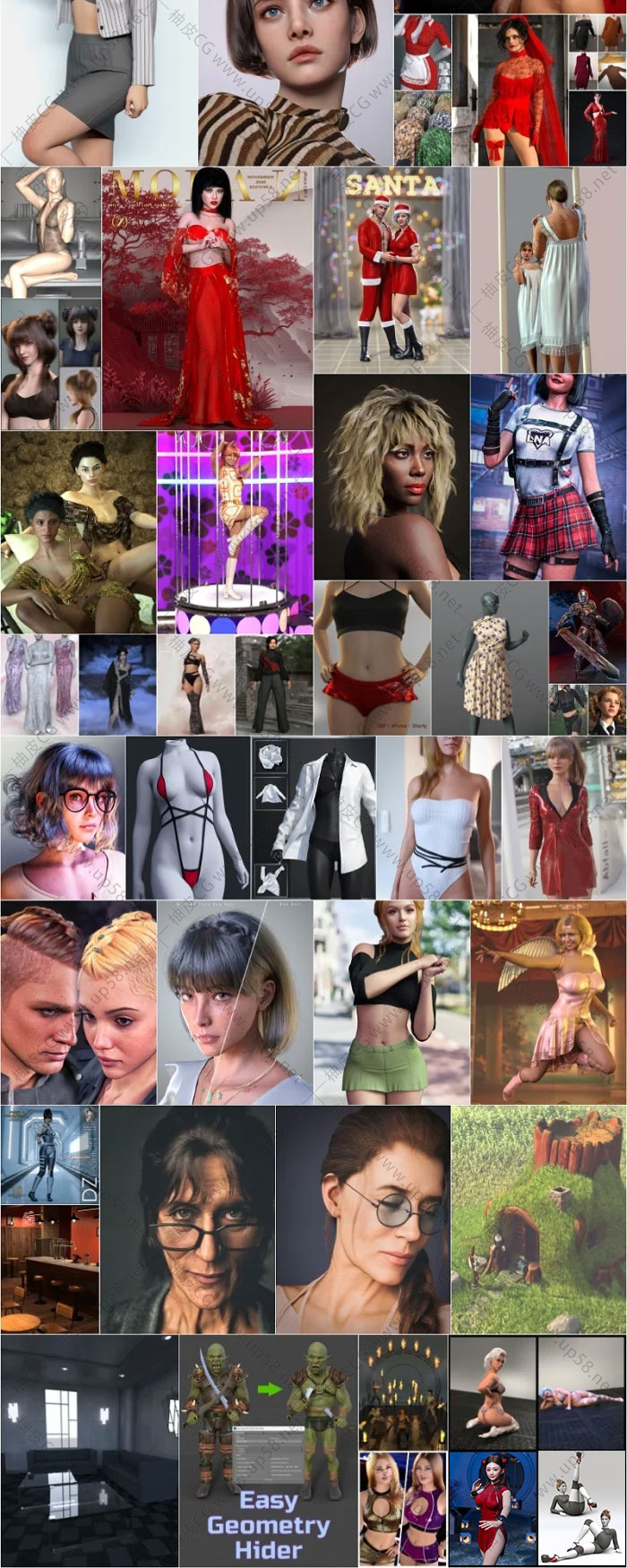 Daz studio 3D角色模型素材合集2025年度12月第一波