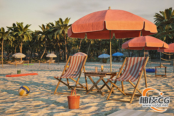 Unreal Engine海洋海滩岛屿关卡模型蓝图素材包Beach Pack