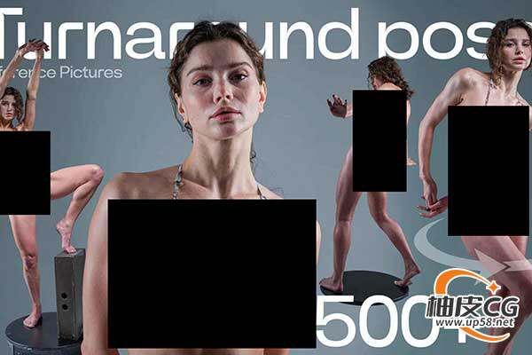 500+张女性角色转身雕塑姿势高清参考图素材