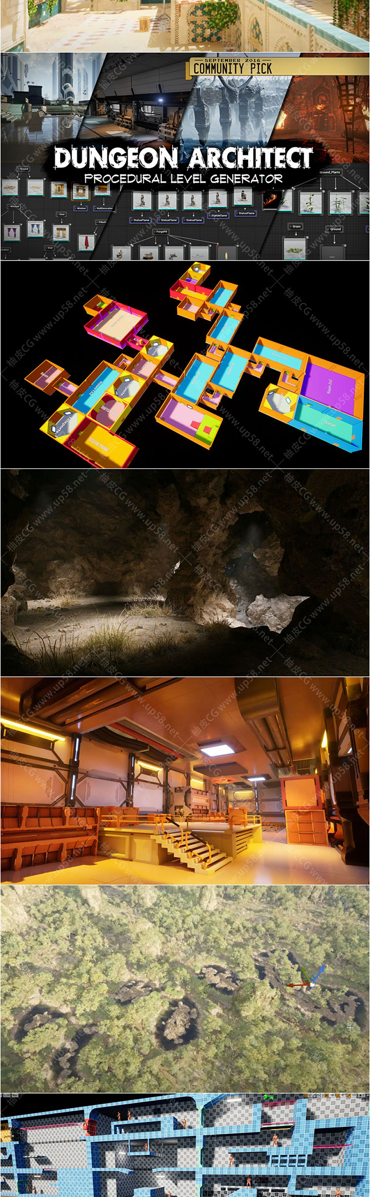 Unreal Engine程序化关卡生成插件DungeonArchitect v2.38