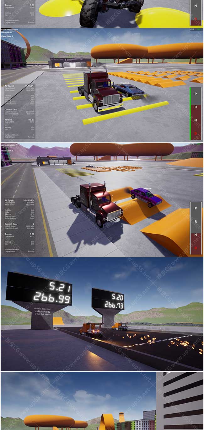 Unreal Engine插件模块化多人物理驱动车辆系统Advanced Vehicle System