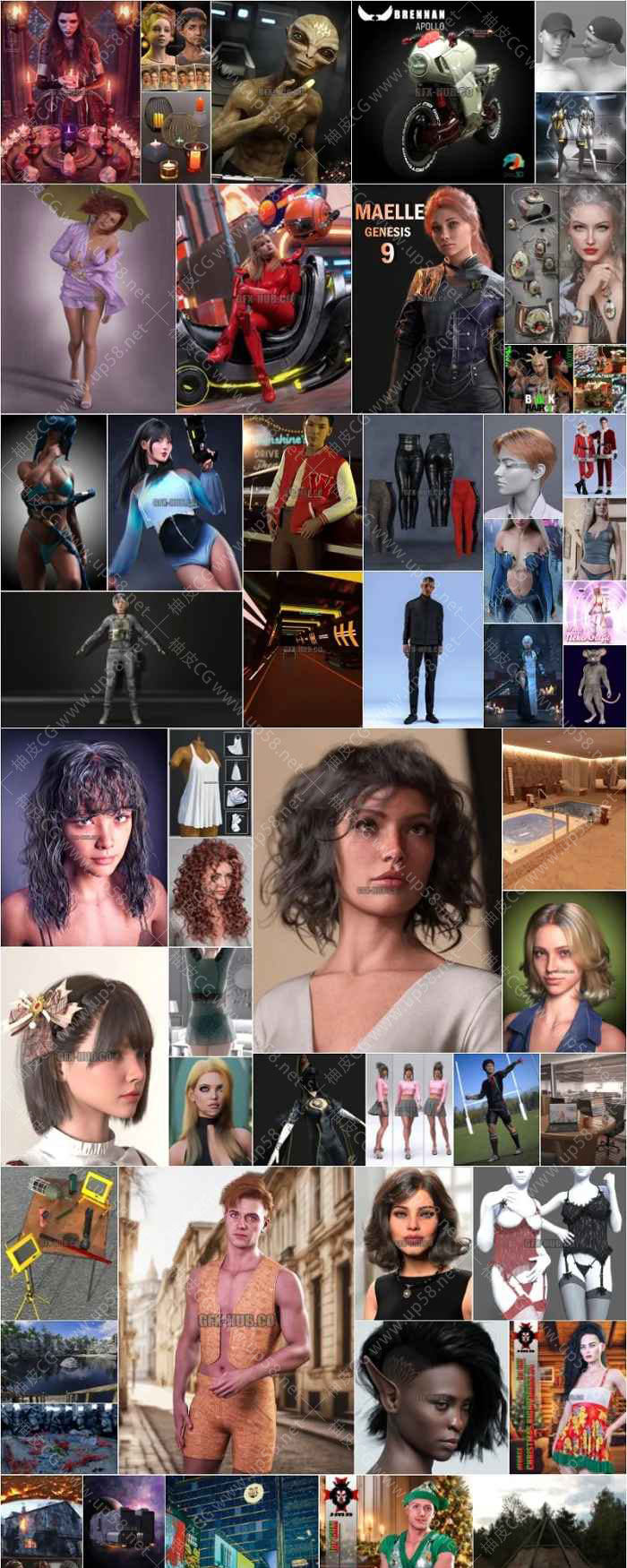 Daz studio 3D角色模型素材合集2026年度1月第三波