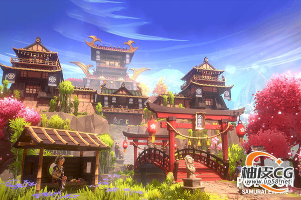 Unreal Engine古代战士主题游戏角色建筑环境动态特效模块化组件资源包