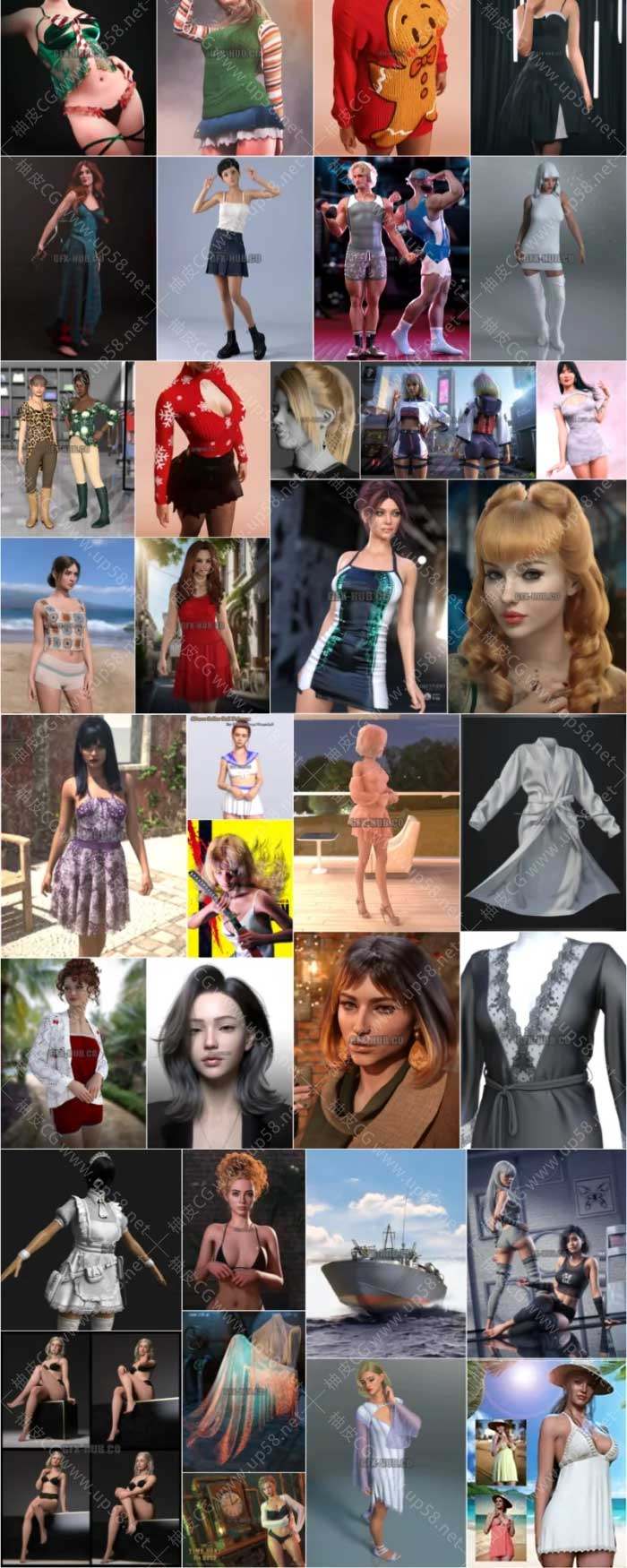 Daz studio 3D角色模型素材合集2026年度1月第二波