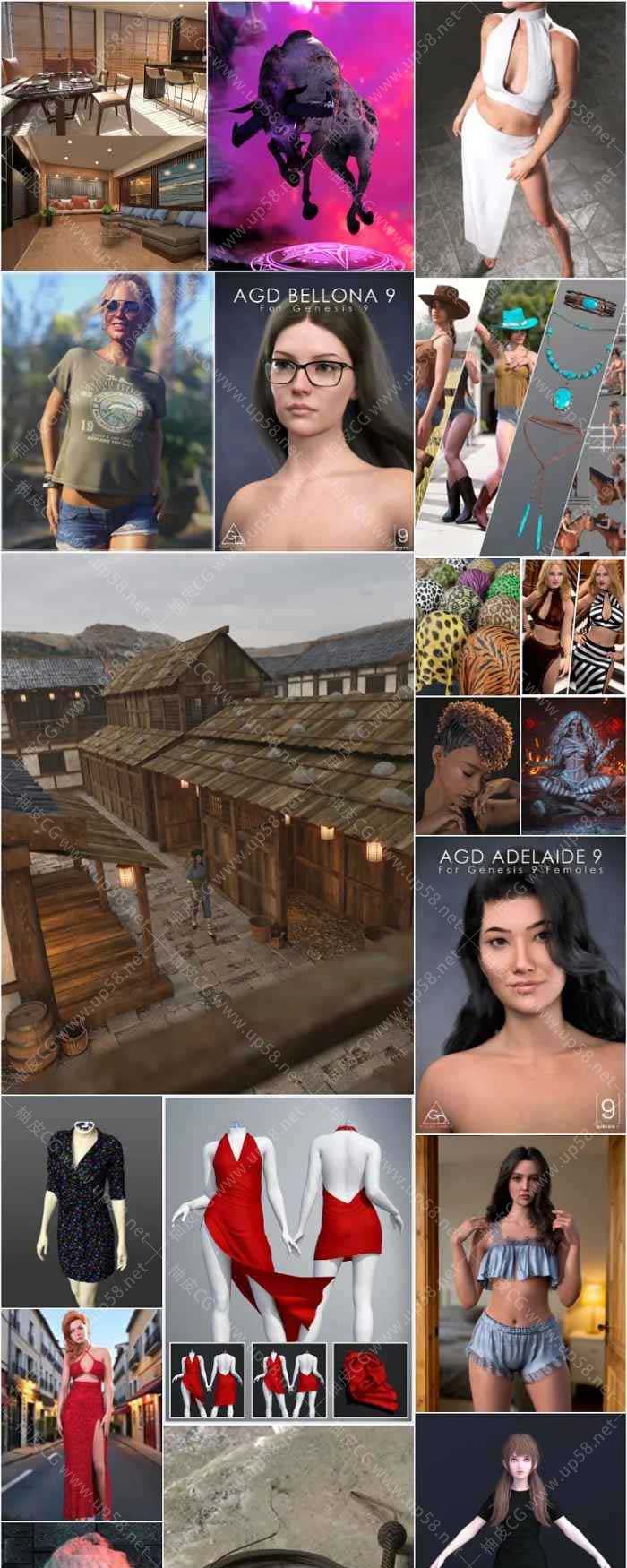 Daz studio 3D角色模型素材合集2025年度11月第一波