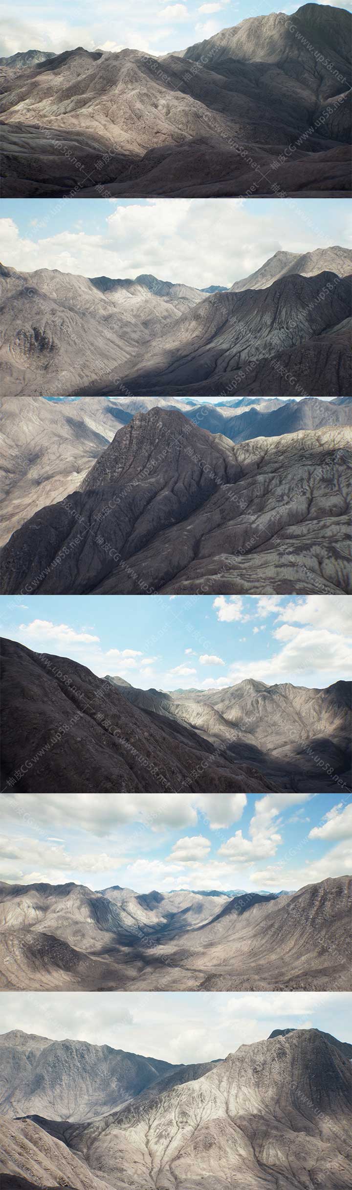 Unreal Engine地形定制虚拟地形资源Rugged Landscape