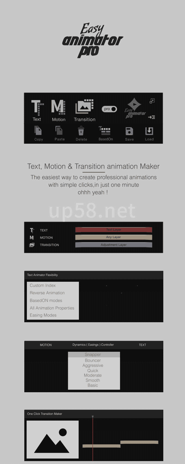 AE脚本 文字标题字幕标志LOGO图形动画视频过渡Easy Animator Pro