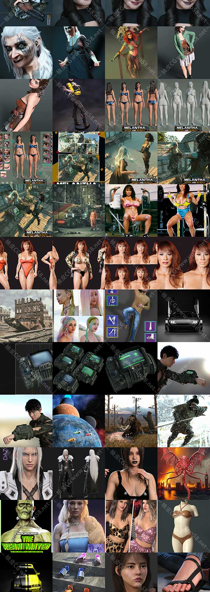 Daz studio 3D角色模型素材合集2025年度4月第二波