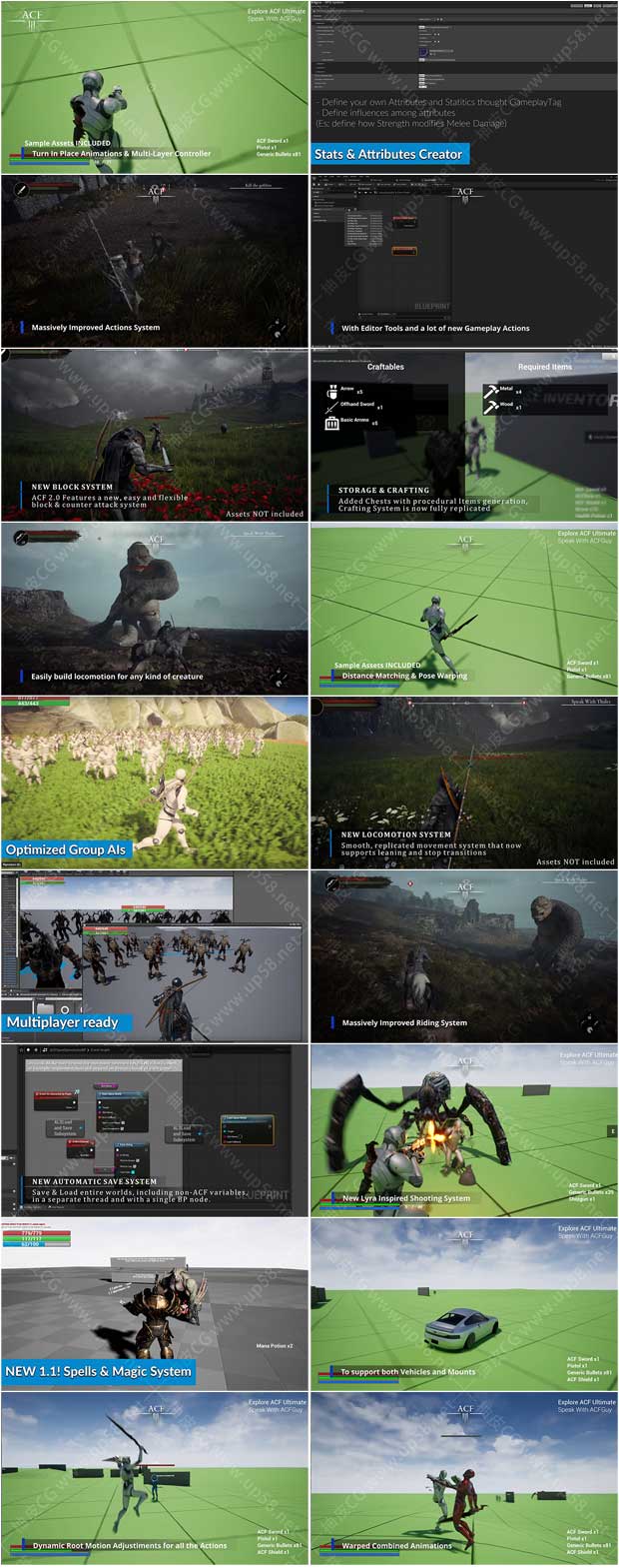 Unreal Engine创建多人游戏高端动作RPG插件Ascent Combat Framework