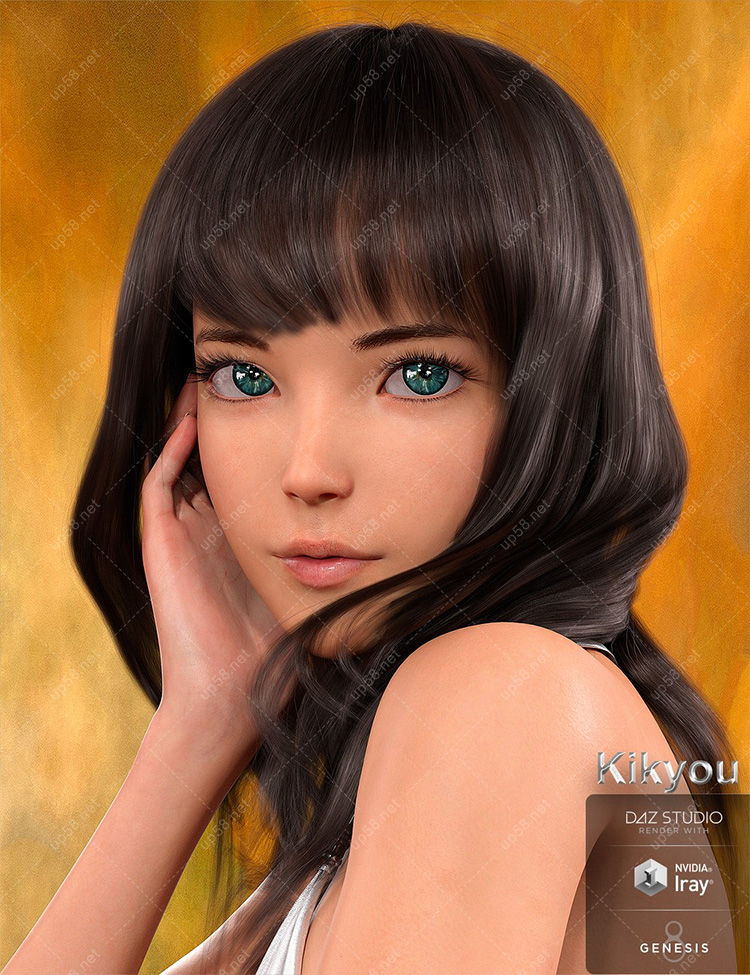 DAZ 3D漂亮女孩3D模型 Kikyou for Genesis 8