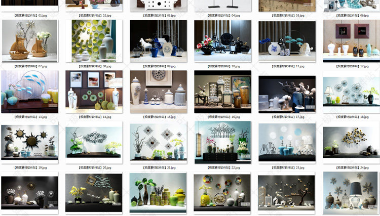 3Dmax现代北欧风格饰品精细模型素材库 家装工装设计后现代3D模型