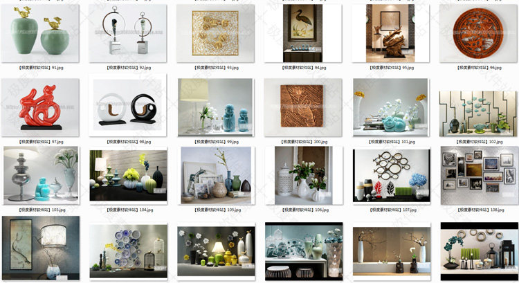 3Dmax现代北欧风格饰品精细模型素材库 家装工装设计后现代3D模型