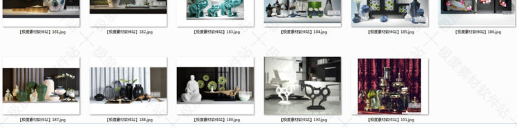 3Dmax现代北欧风格饰品精细模型素材库 家装工装设计后现代3D模型