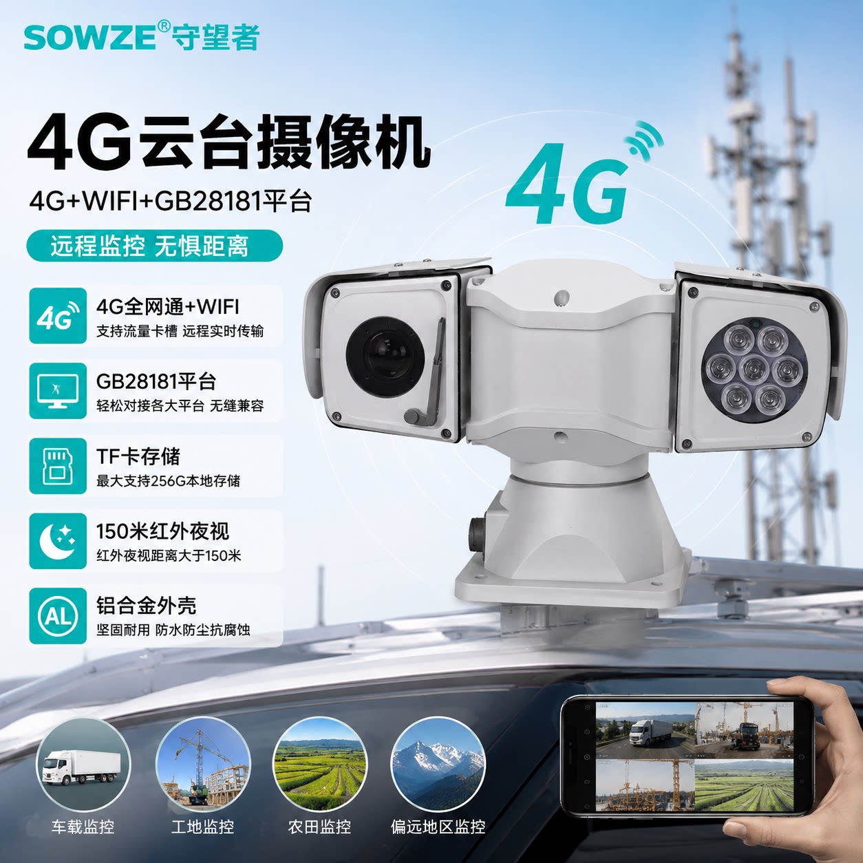 Watchman 4G network PTZ camera