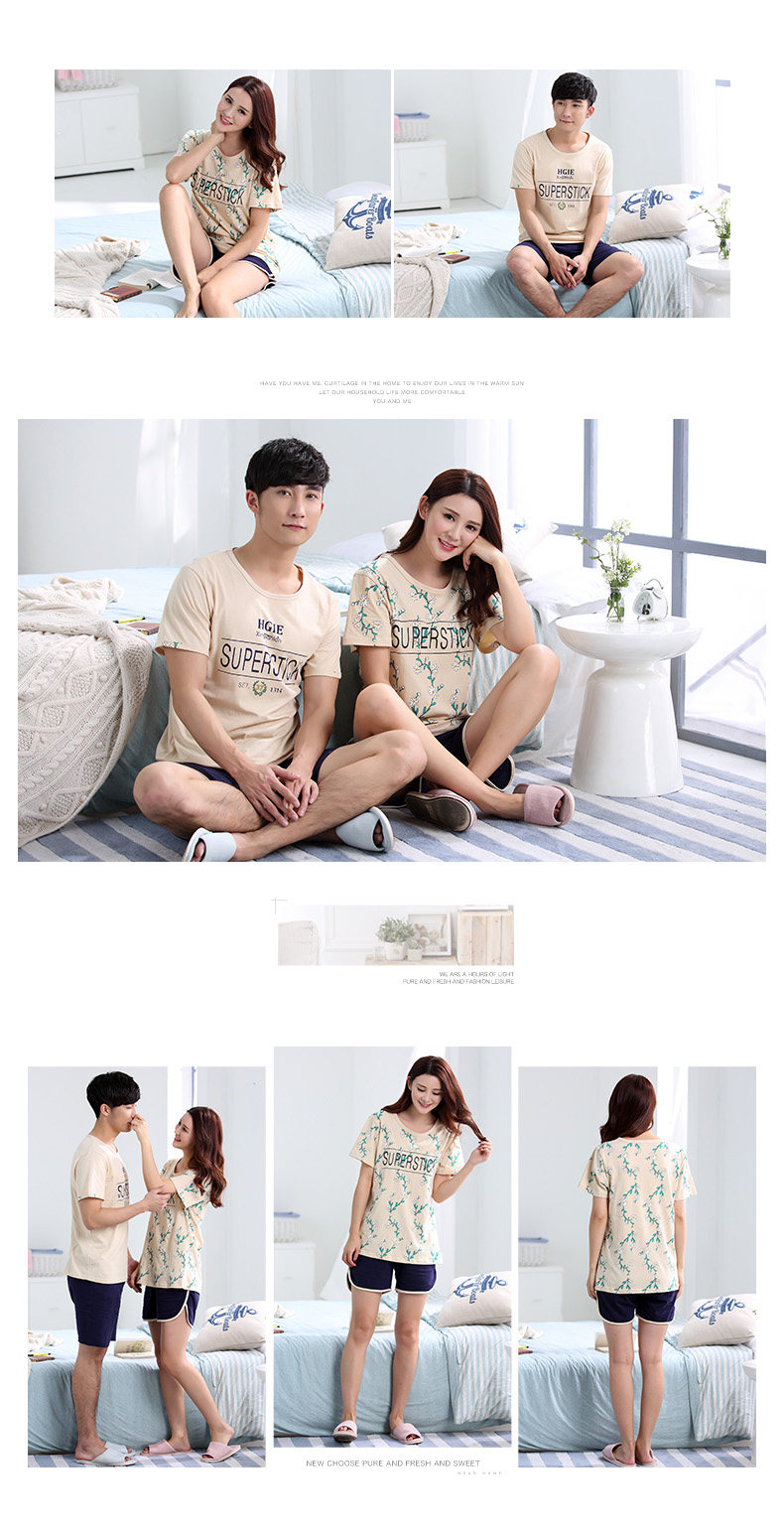 Pyjama mixte en Coton à manche courte - Ref 3005874 Image 28