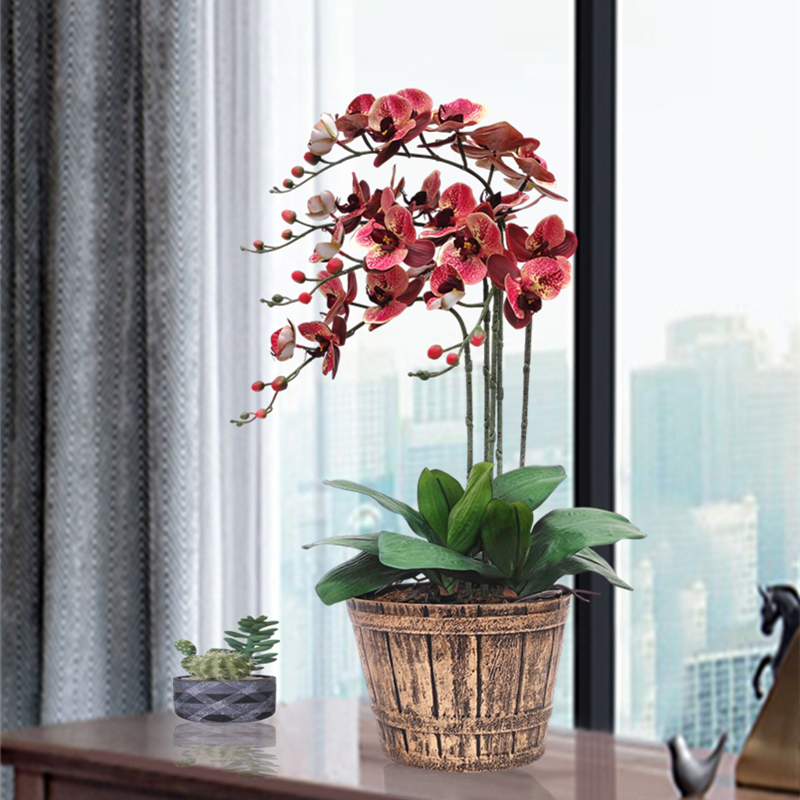 And home PU oversized hand butterfly Lan emulation floral overall floral living room Silk Flowers with dried flowers to purify the air