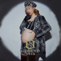 Photo studio childrens store pregnant women couple theme clothing Small fragrance Gaoding goddess Fan spicy mother photo commemorative clothing