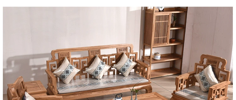 Trung Quốc Ming và Qing Shixiang mới sofa gỗ rắn căn hộ nhỏ phòng khách đồ gỗ nội thất phòng khách sẵn sàng Cũ Elm - Ghế sô pha