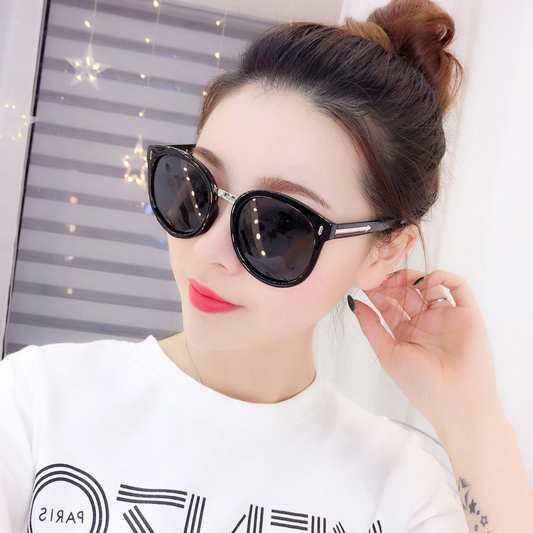 2021 new women's sunglasses Korean version of the star fashion ins glasses round face net red wild big frame gm sunglasses