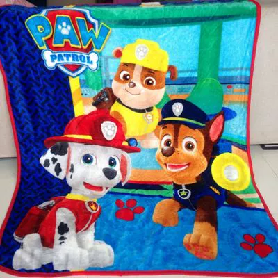 Mùa hè flannel chăn phim hoạt hình Fala nhung chăn giản dị điều hòa không khí chăn dog tuần tra đội Wang Wang đội thành tích chăn lông cừu queen
