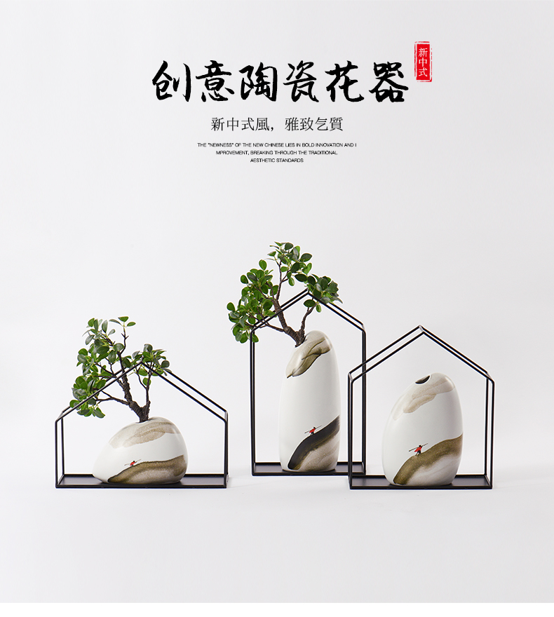 New Chinese style ceramic flower arranging device furnishing articles sitting room porch ark of edge of chair of a TV dinner vase act the role ofing is tasted study bookcase crafts