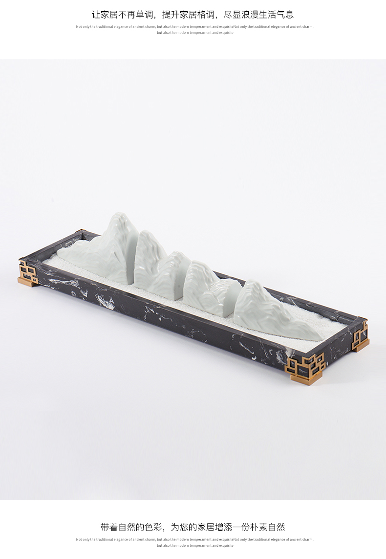 New Chinese style in modern marble rockery sand light key-2 luxury furnishing articles the boilerplate floor hall zen ceramic decoration