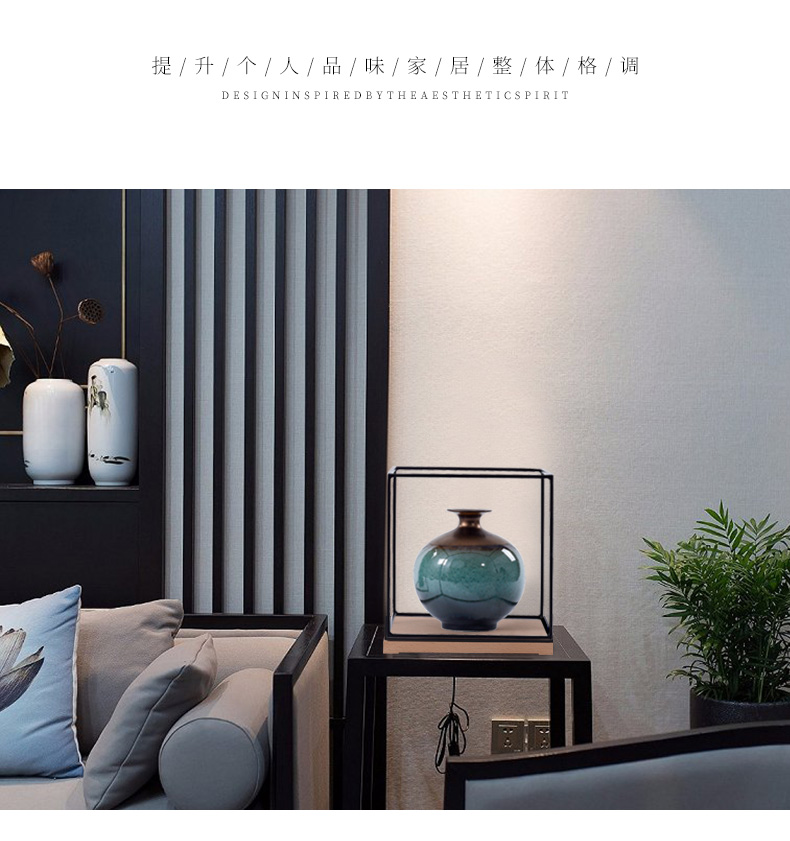 New Chinese style gradient ceramic pot furnishing articles example room the hotel porch side what study a long narrow table floor soft decoration