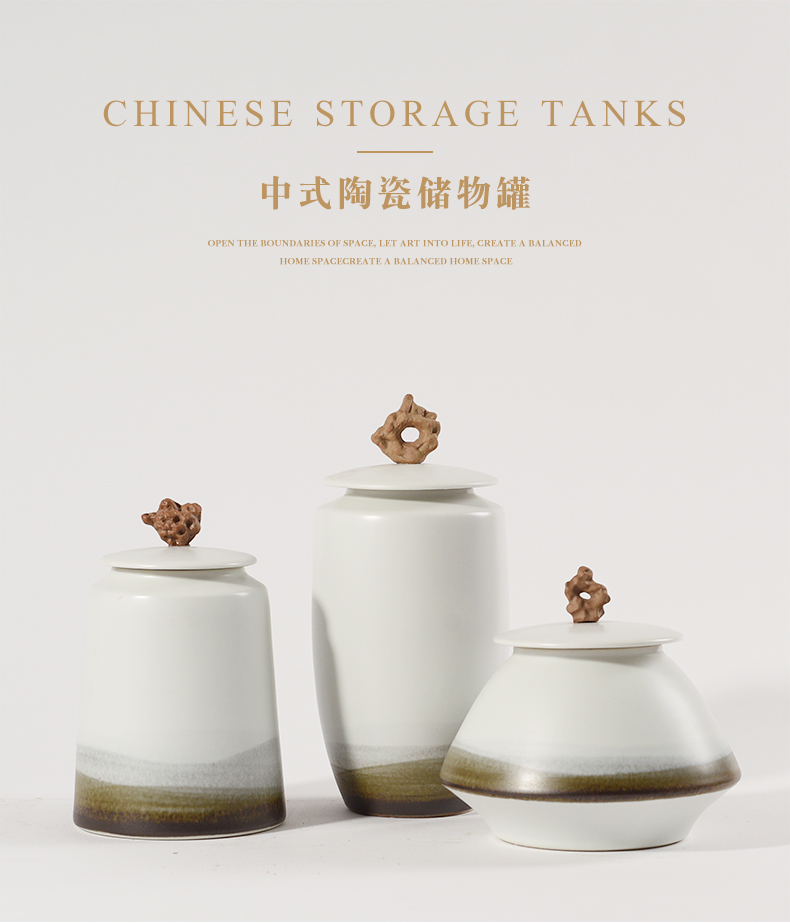 New Chinese style ceramic storage tank general furnishing articles sales hall chamber partition cabinet screen white soft decoration