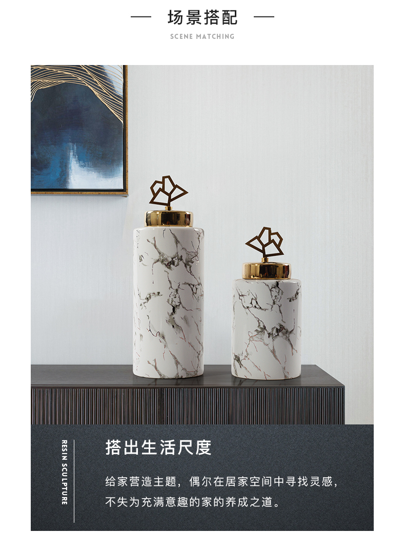 Modern Chinese style light general key-2 luxury ceramic pot furnishing articles Sir Bai Dali stone vases, the sitting room porch soft decoration