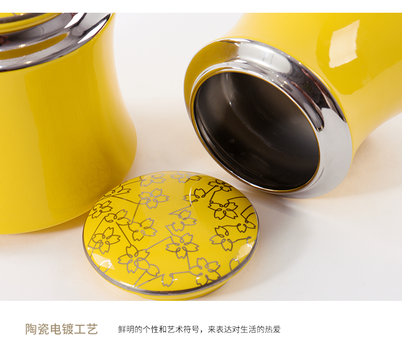 New Chinese style classic yellow ceramic pot is placed between example indoor rich ancient frame porch partition storage bottle decoration