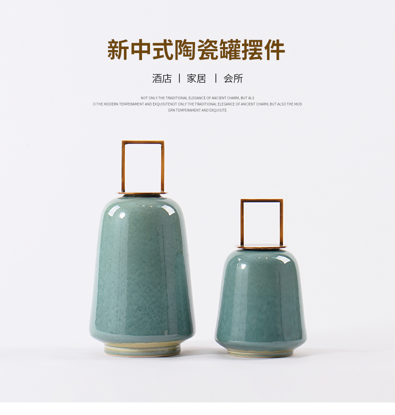 Wine ceramic decoration ideas, the sitting room porch closet exhibition hall decoration new Chinese modern soft outfit furniture furnishing articles