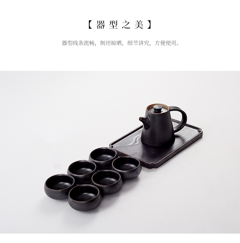 The New Chinese zen fine ceramic kung fu tea set furnishing articles example room teahouse tea table surface decoration art