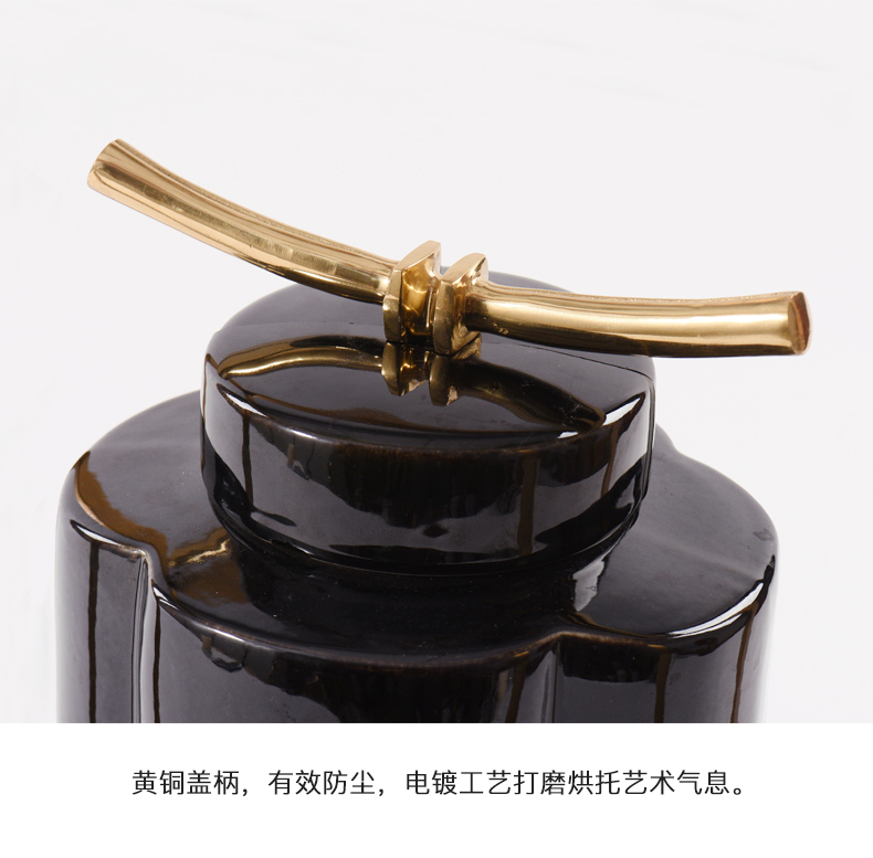 Hob anywhere with ceramic pot of new Chinese style classical example room soft furnishing articles household decorations receive storage tank handicraft