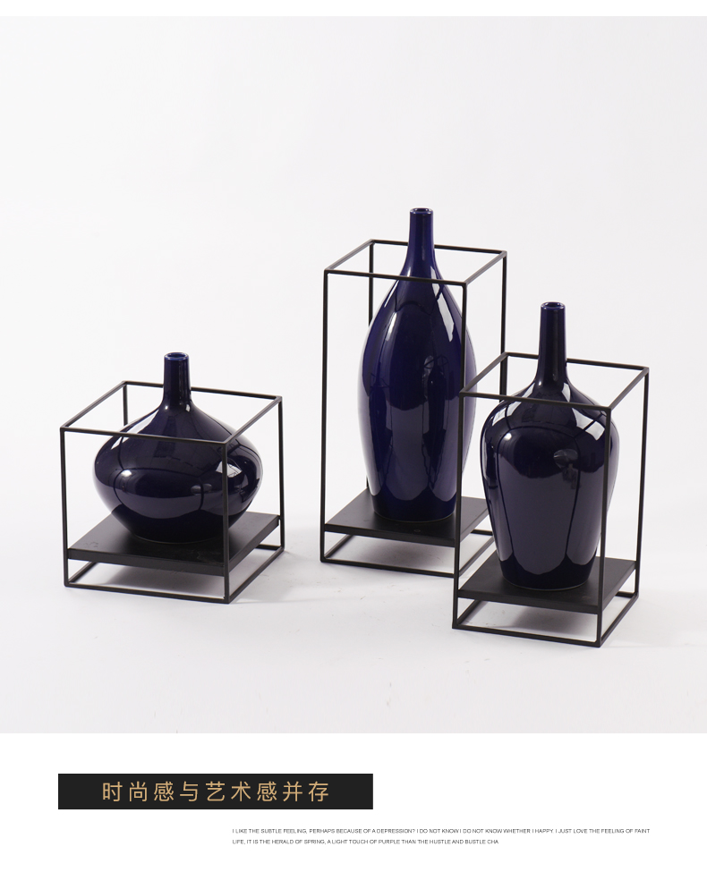 New classic blue fine ceramic bottle expressions using furnishing articles example room living room TV wine with soft outfit flowers, arts and crafts