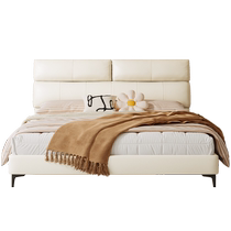 Dongxiong modern simple leather bed small apartment does not disturb each other master bedroom atmosphere light luxury 2024 new double wedding bed