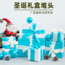 New Years Day New Year decoration gift box Supermarket shopping mall scene layout Window gift gift box Ox Spring Festival ornaments