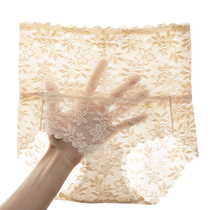 High-waisted lace openwork panties Women grateful seduction Ultra-thin transparent black incognito hip underpants