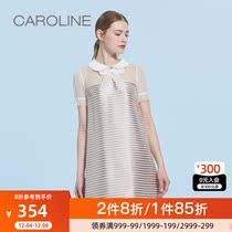 CAROLINE CAROLINE Summer new doll collar bow short sleeve dress ECR9BA31