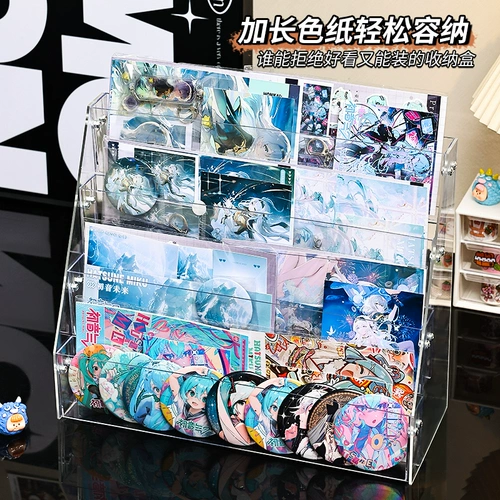 Стенд, значок, цветная бумага, карточки, карта, прозрачная акриловая открытка