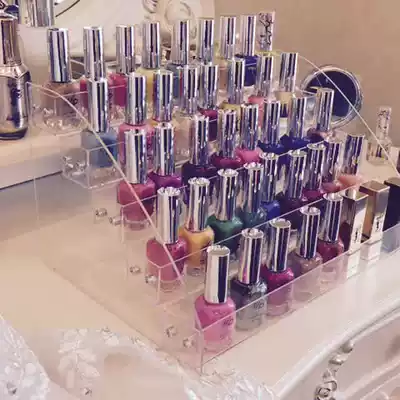 Nail Polish display shelf pure plastic with hole transparent mask display nail shop display rack cosmetic Plaid shop
